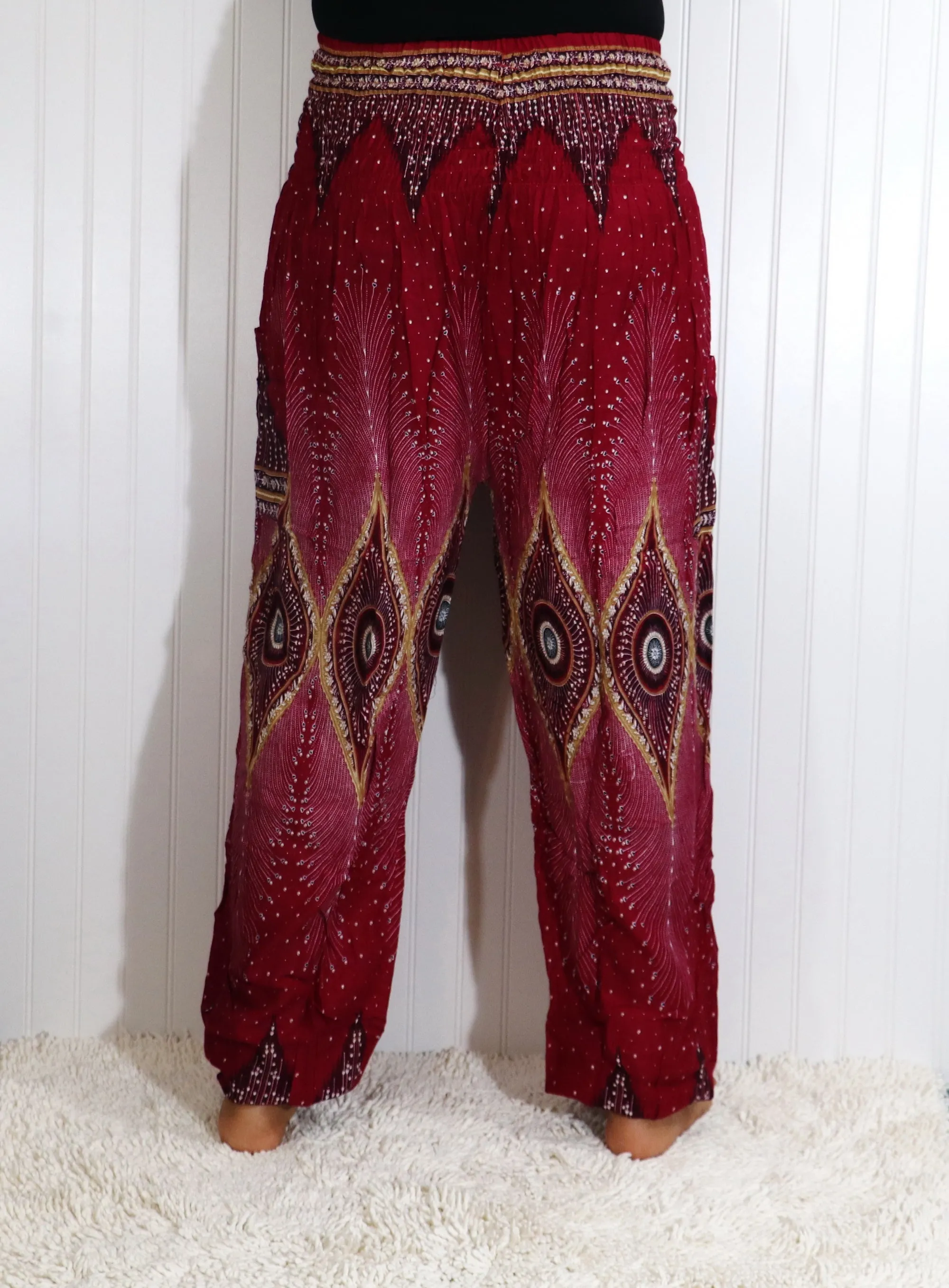 Peacock Harem Pants Women Baggy Summer Festival PJ04
