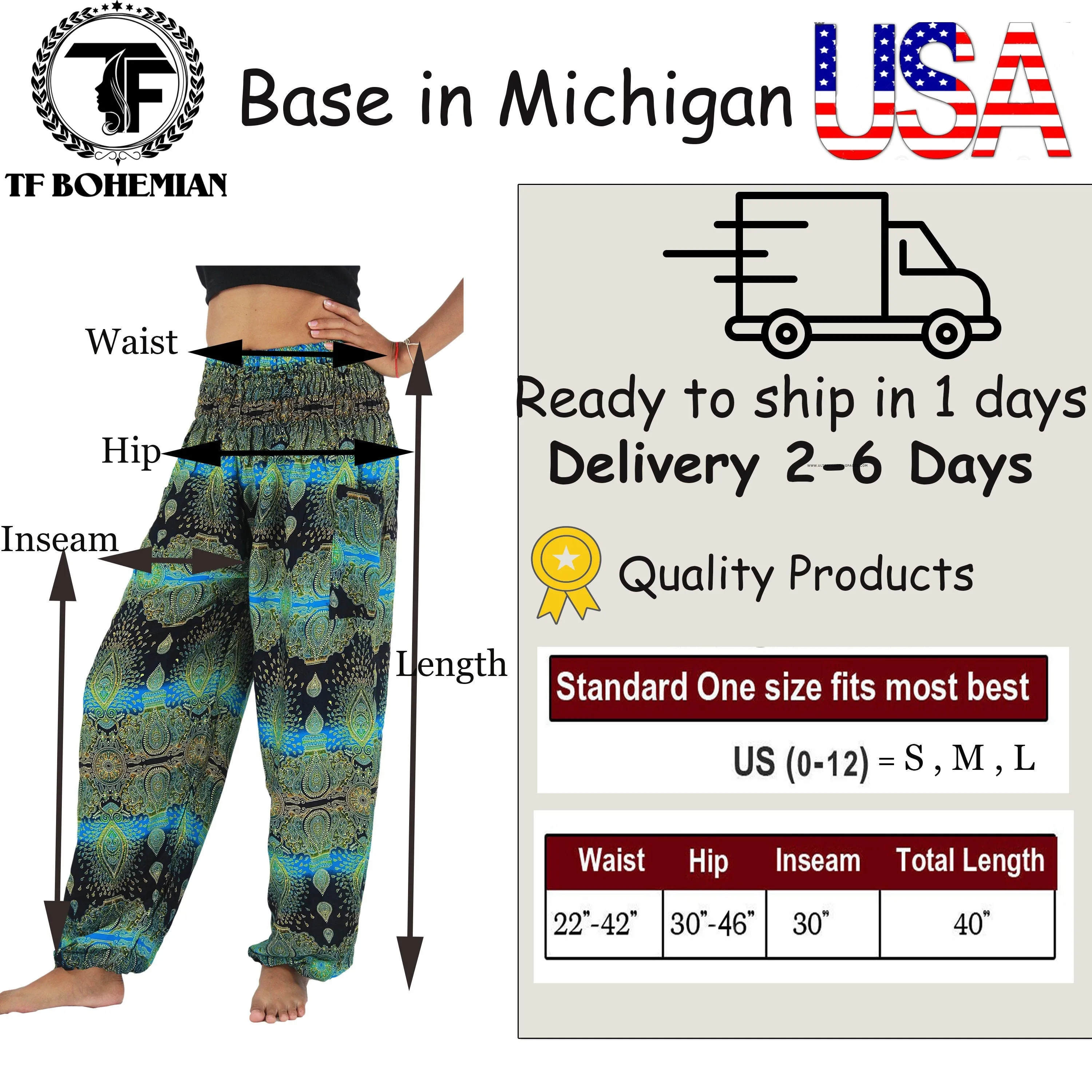Peacock Harem Pants Women Baggy Summer Festival PJ04