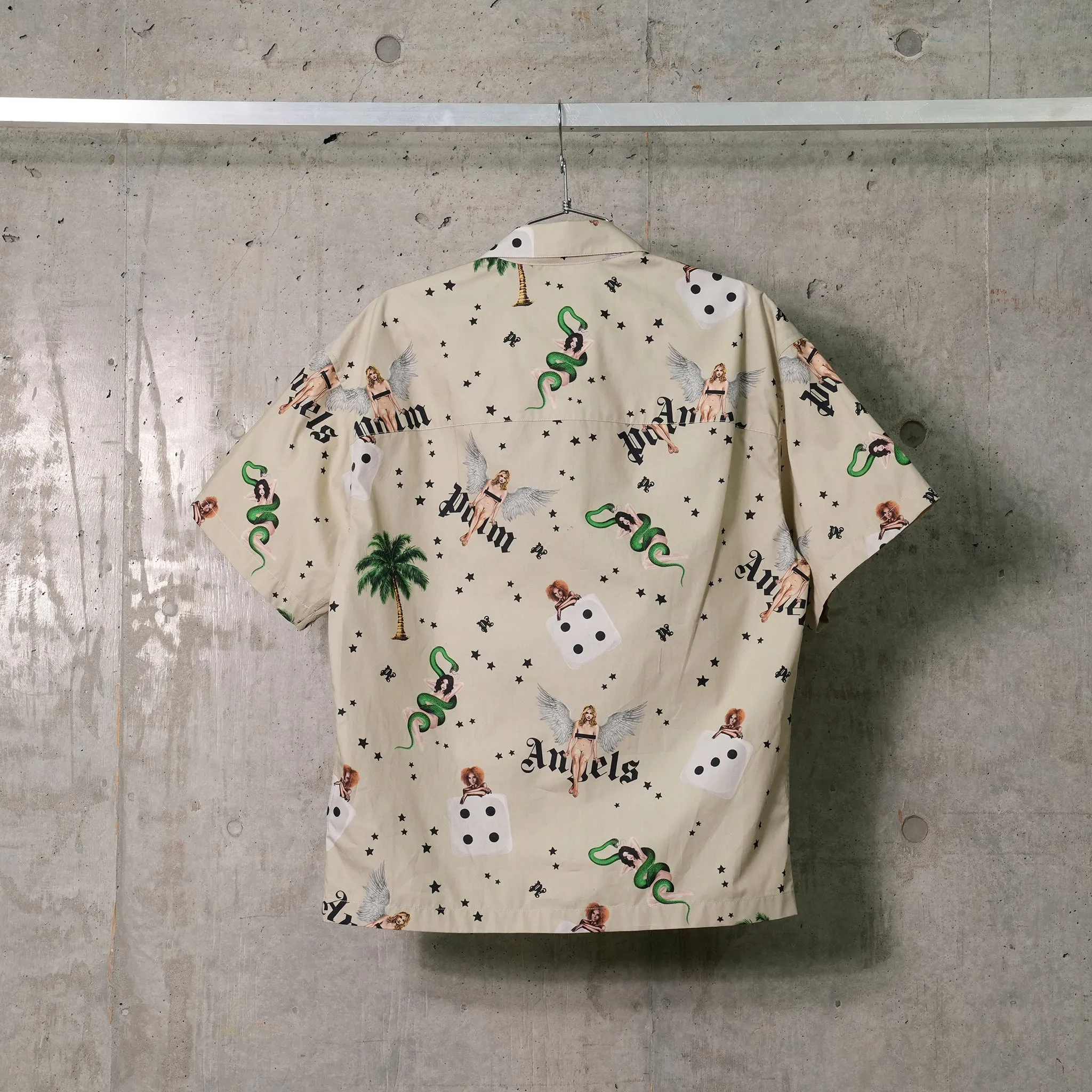 PIN UP BOWLING SHIRT SS / 0B84:IVORY MULTICOLOR
