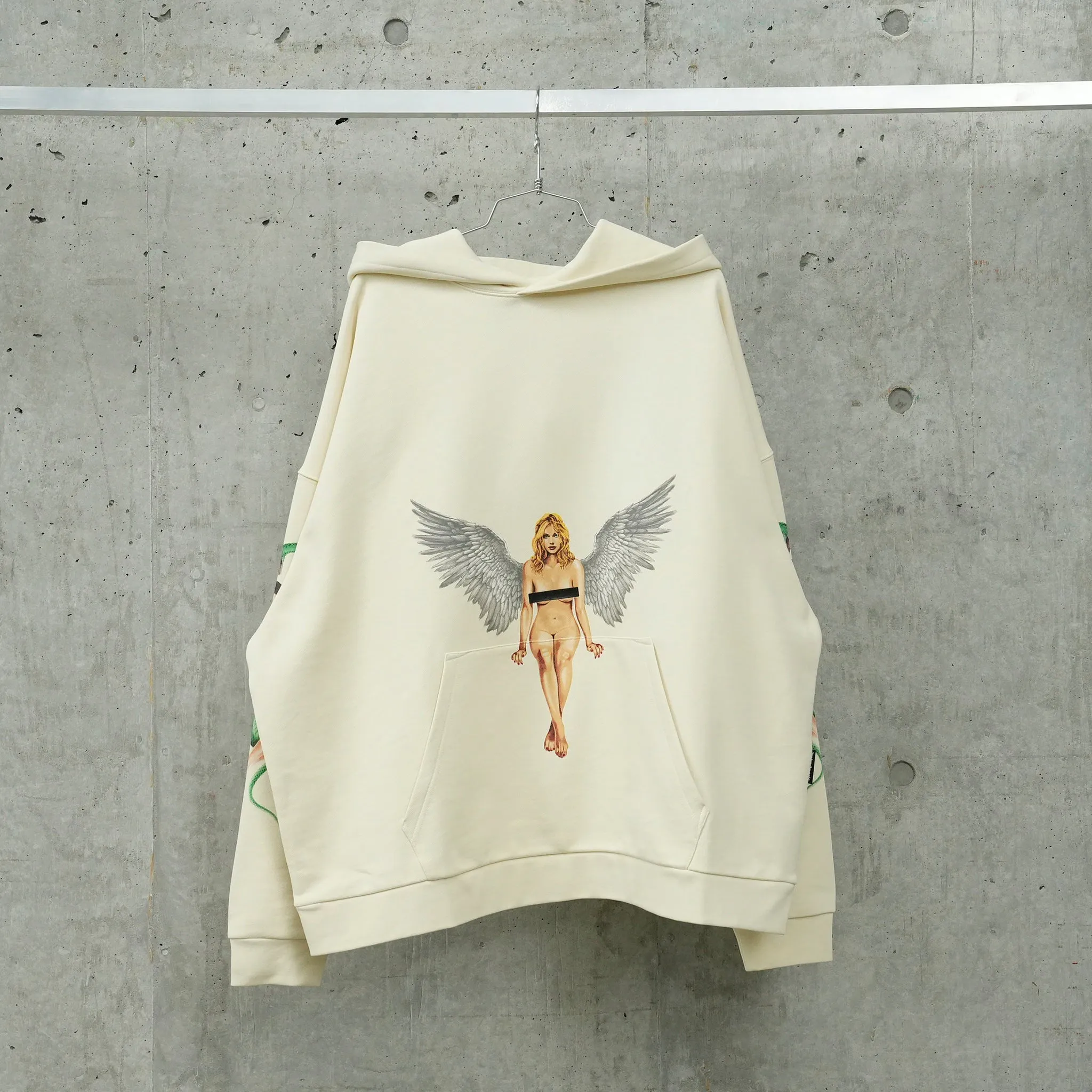 PIN UP HOODY / OB10:IVORY BLACK