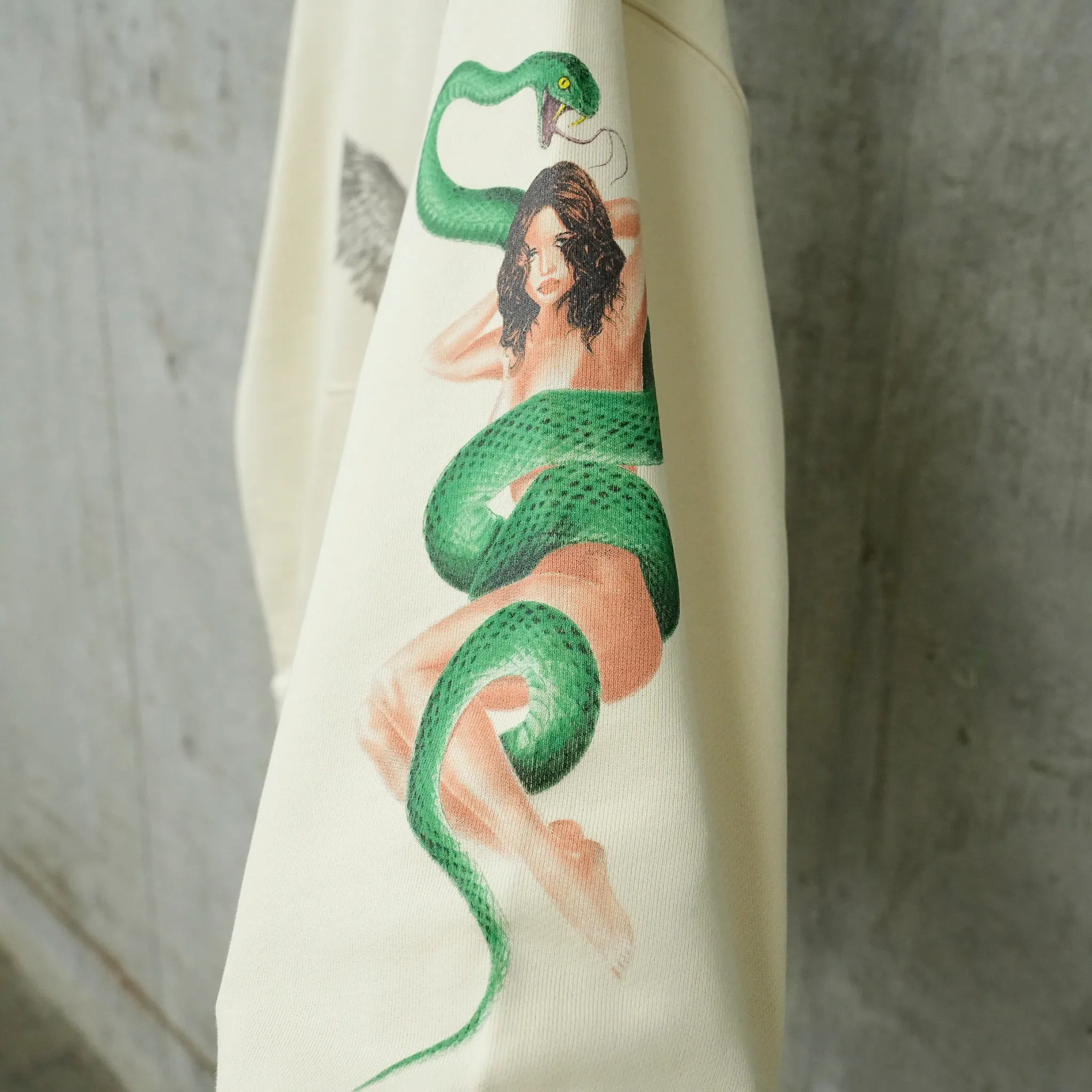 PIN UP HOODY / OB10:IVORY BLACK