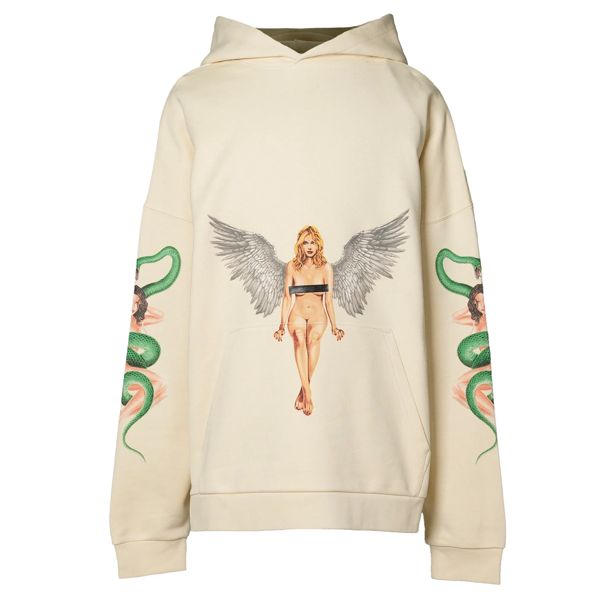 PIN UP HOODY / OB10:IVORY BLACK
