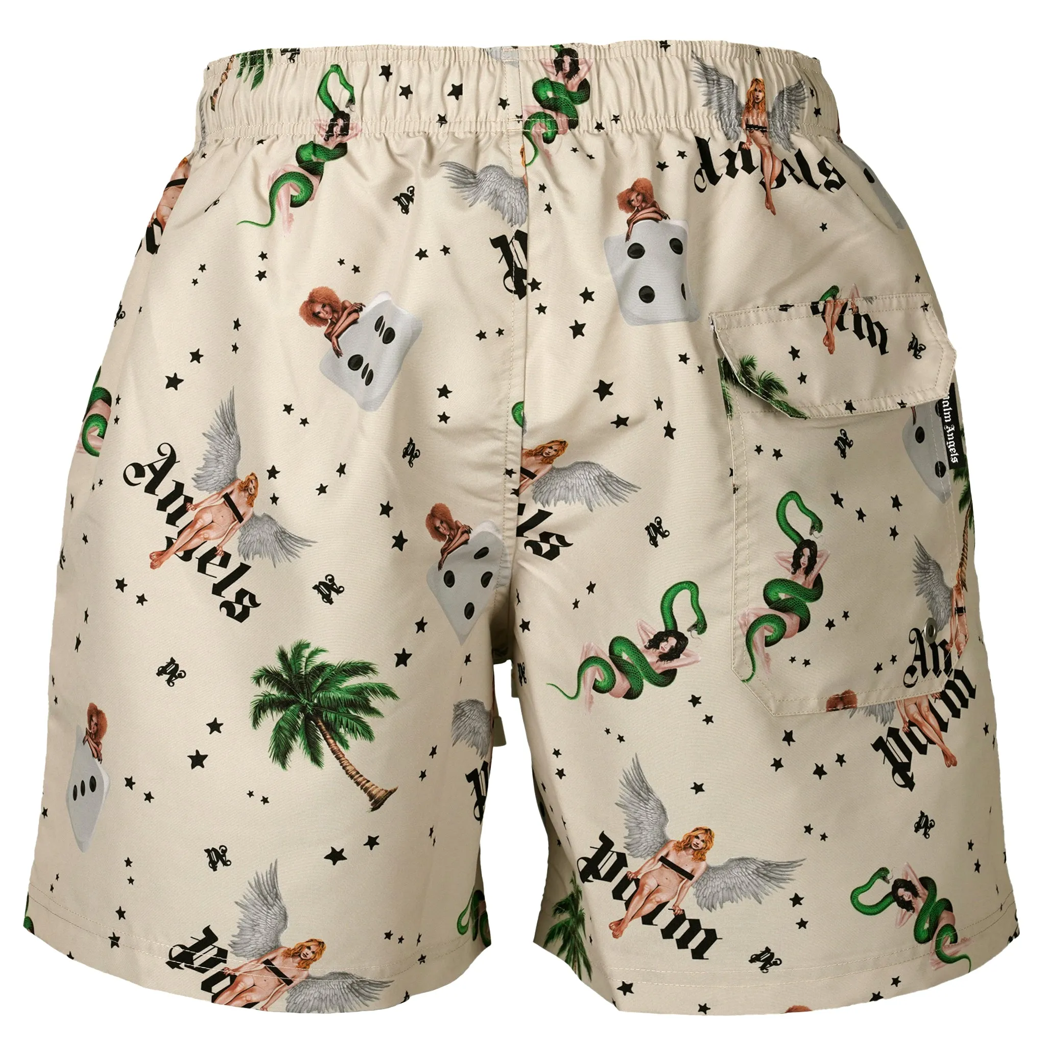 PIN UP SWIMSHORTS / 0B84:IVORY MULTICOLOR