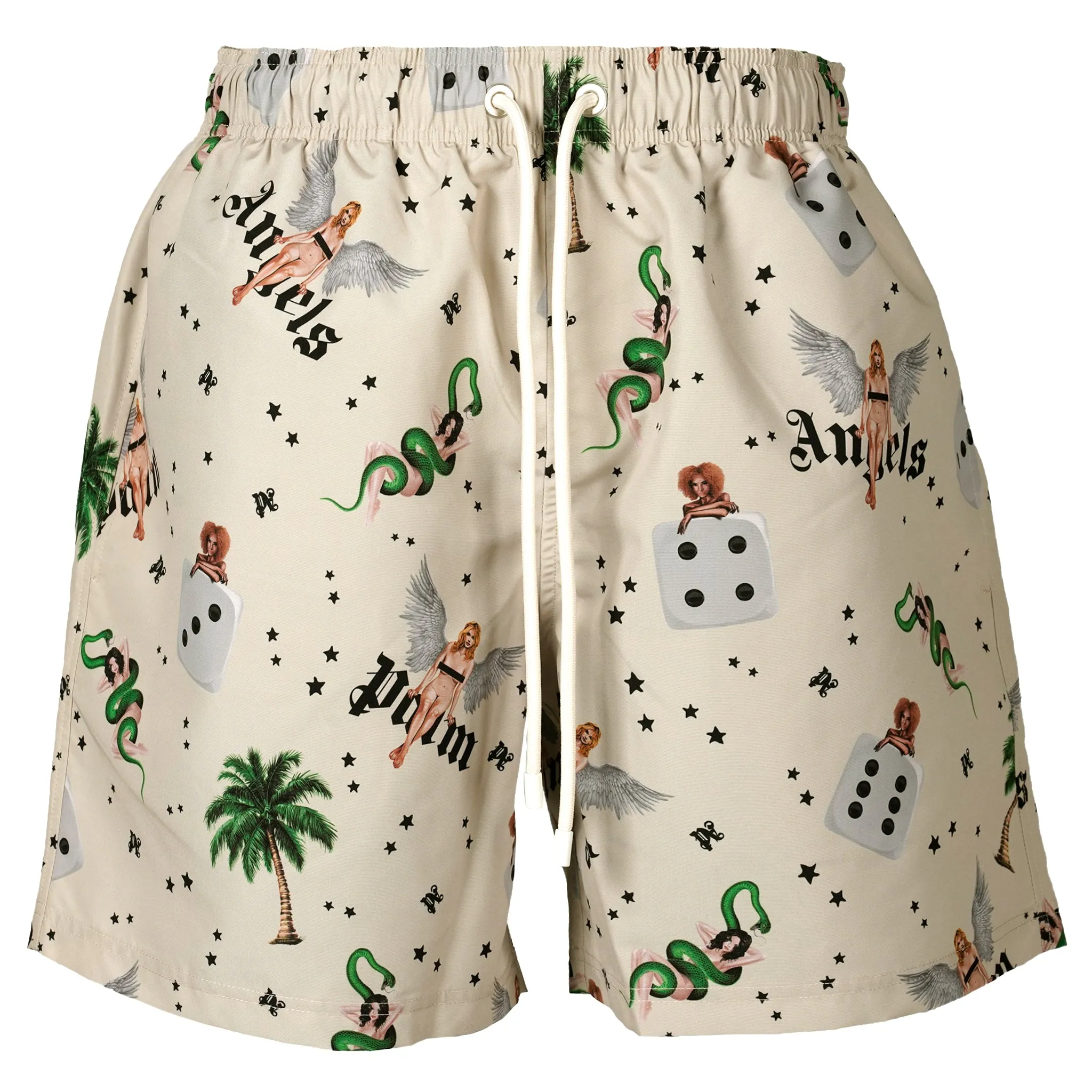 PIN UP SWIMSHORTS / 0B84:IVORY MULTICOLOR