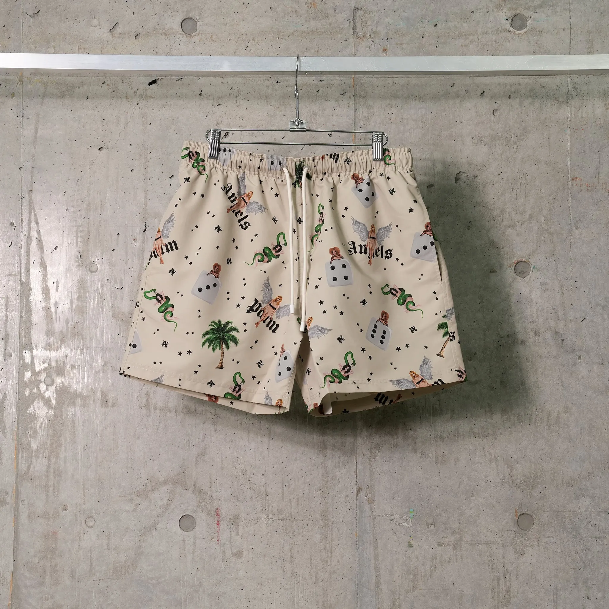 PIN UP SWIMSHORTS / 0B84:IVORY MULTICOLOR
