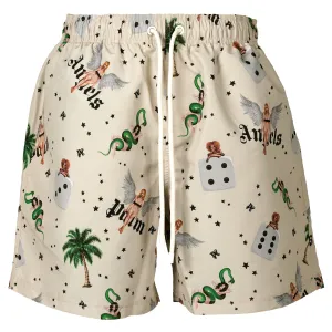 PIN UP SWIMSHORTS / 0B84:IVORY MULTICOLOR