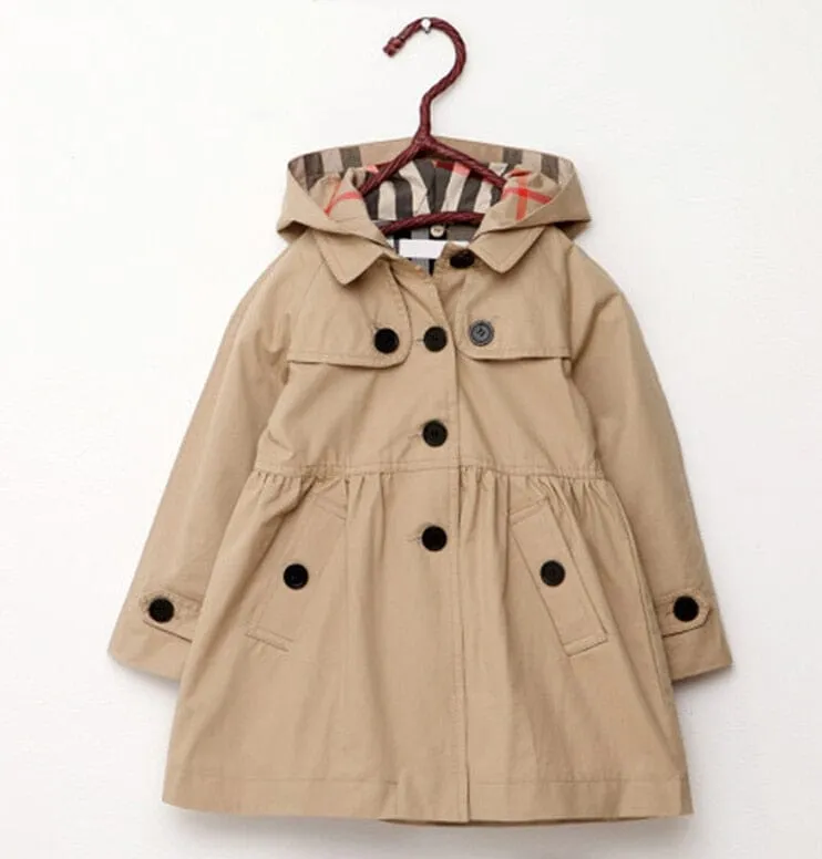 "Sara-Ann" Stylish Classic Hooded Trench Coat