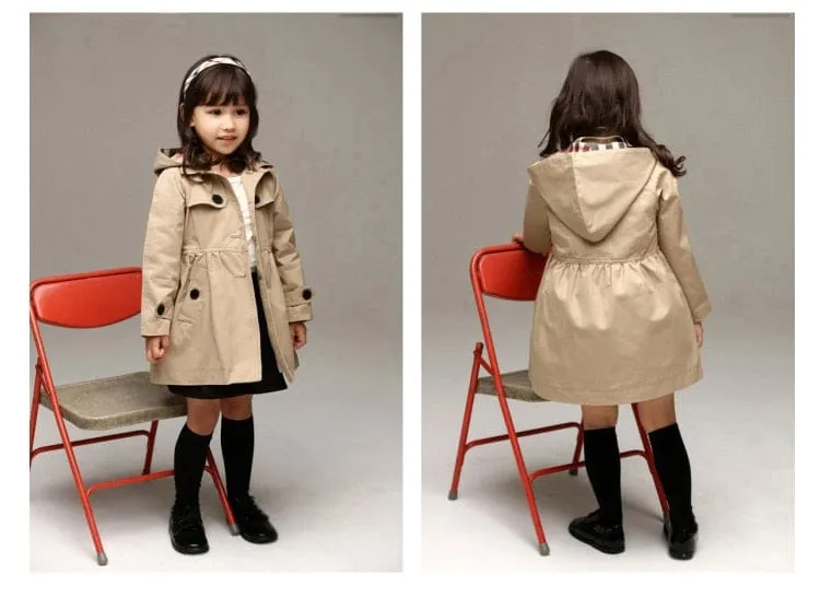 "Sara-Ann" Stylish Classic Hooded Trench Coat