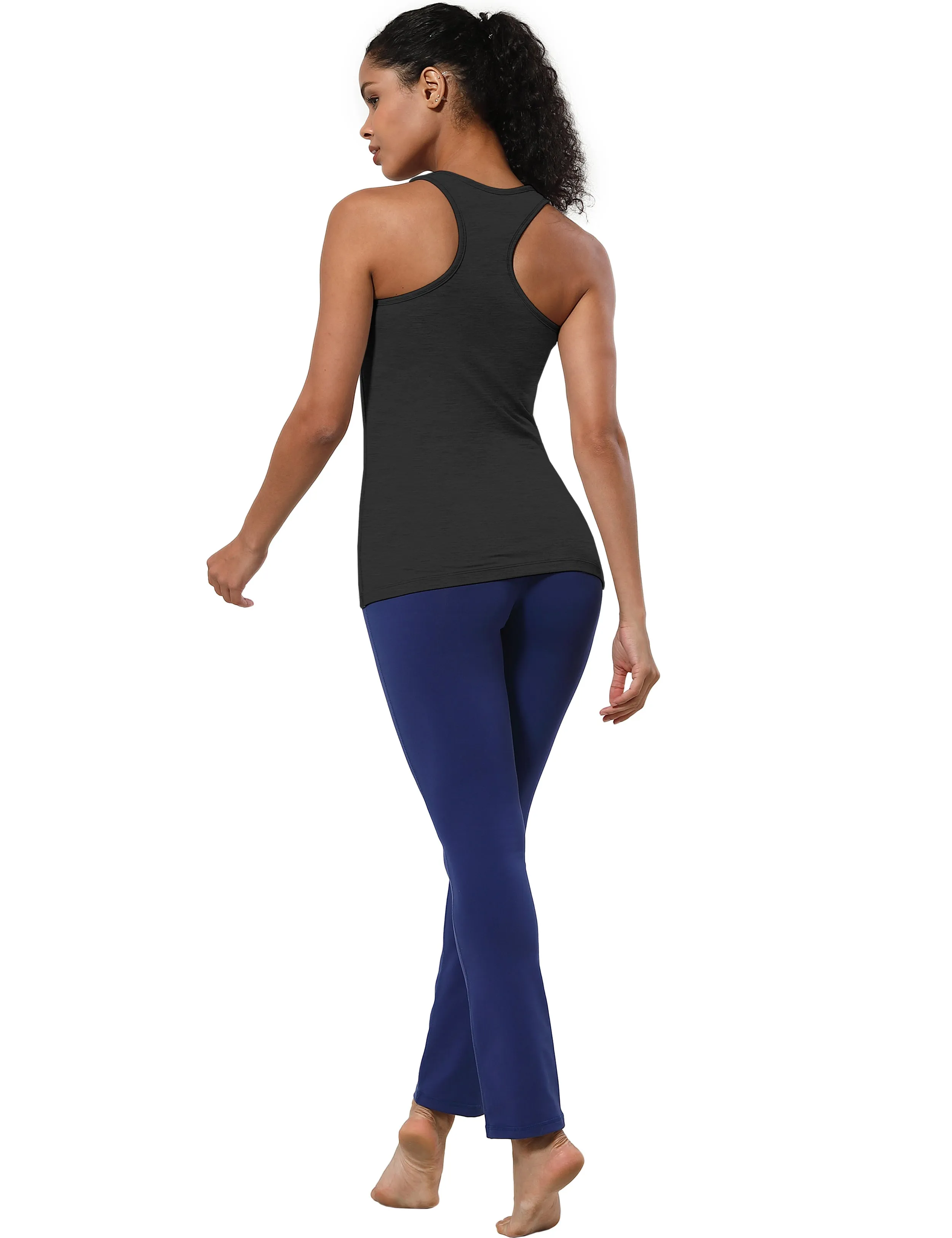 Racerback Athletic Tank Tops heathercharcoal_Running