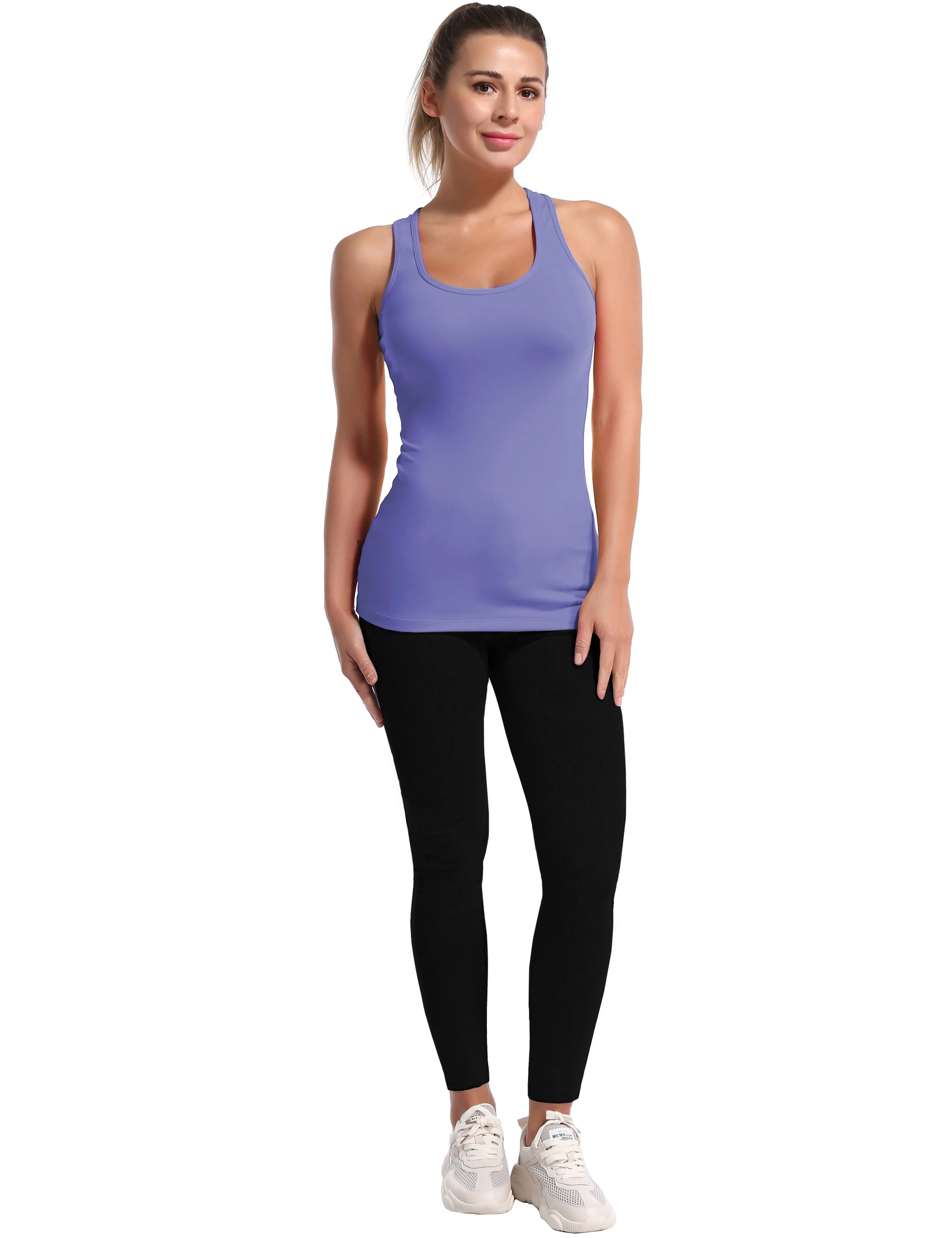 Racerback Athletic Tank Tops lavender_Golf