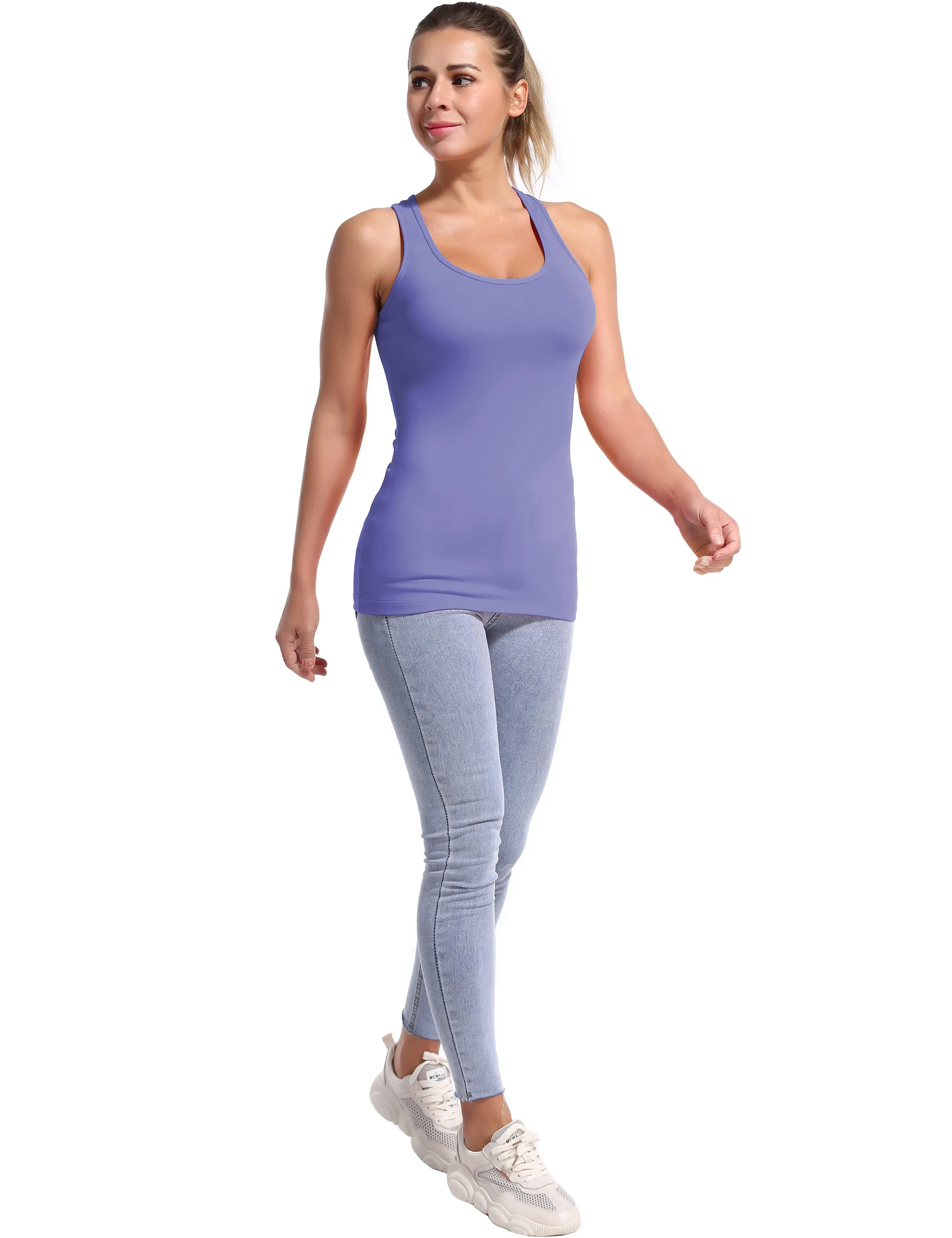 Racerback Athletic Tank Tops lavender_Golf