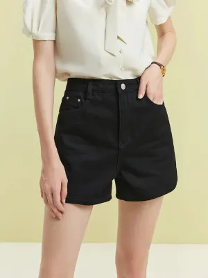Retro Color Denim Shorts
