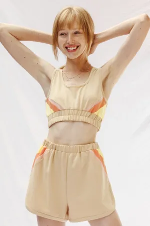 Retro lounge shorts set