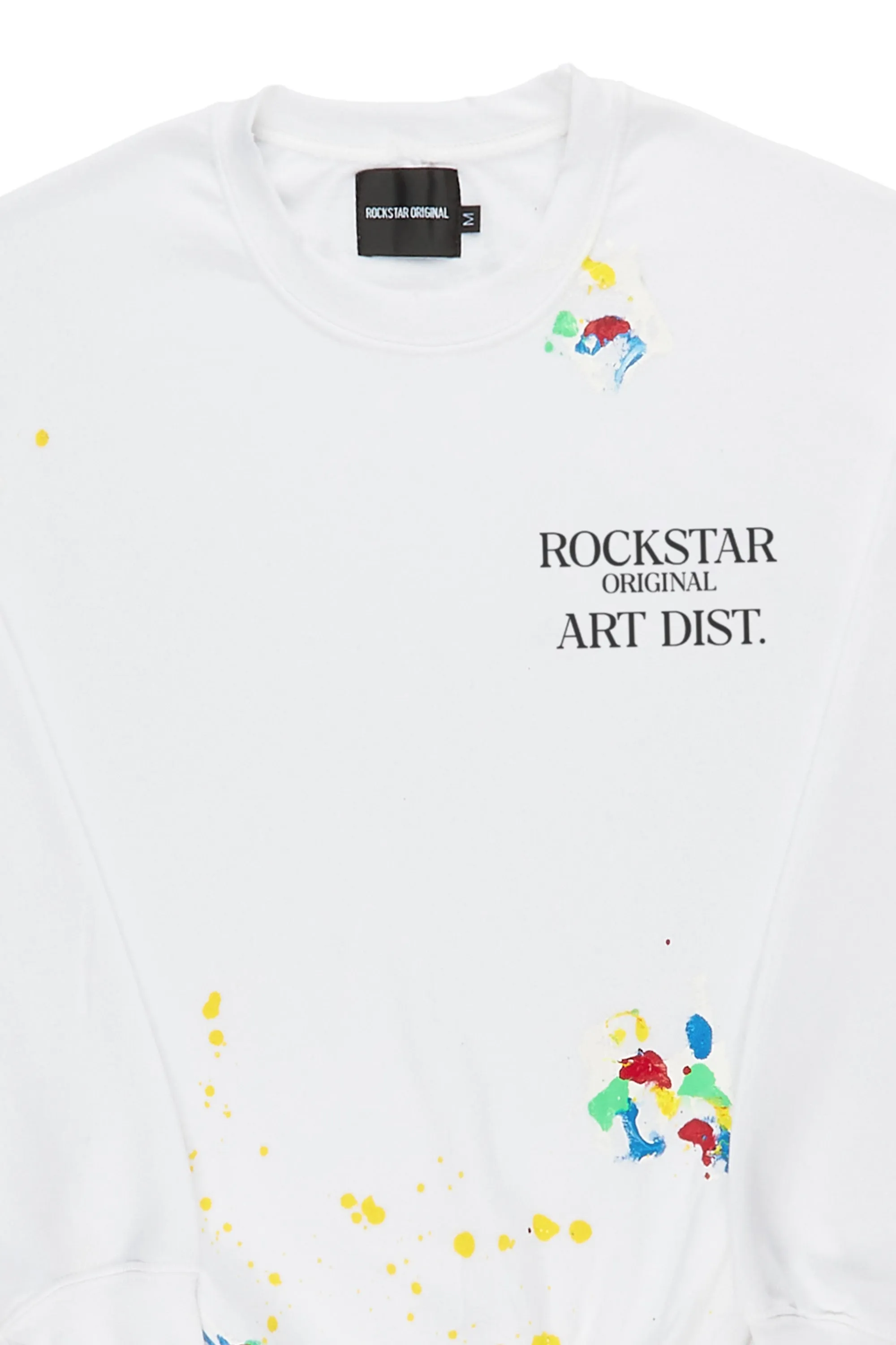 Rockstar Art Dist. White Crewneck
