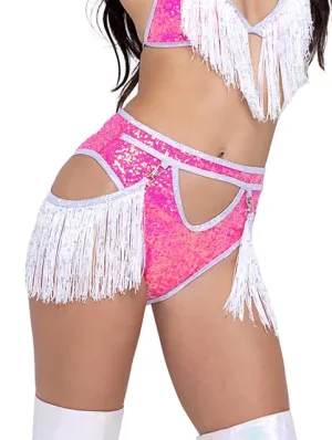 Sequin High-Waisted Shorts