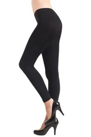 Solid Black Seamless Cotton Leggings