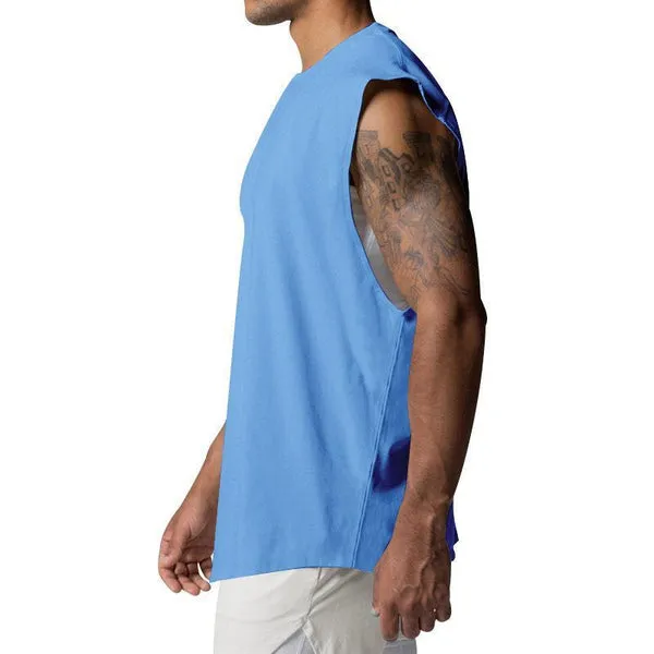 Solid Loose Sleeveless Sports Fitness Tank Top