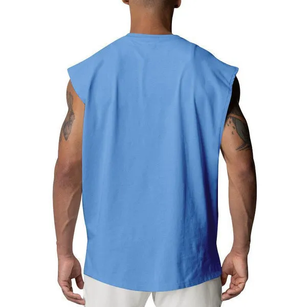Solid Loose Sleeveless Sports Fitness Tank Top