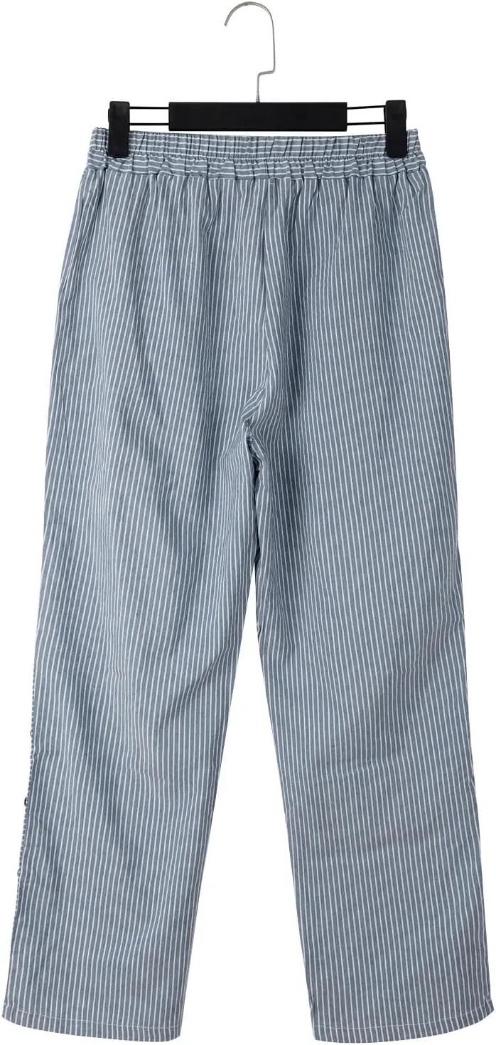 Summer Drawstring Casual Lounge Pant Waistband High Waistband Pocket Pants Side Nine Point Loose Casual