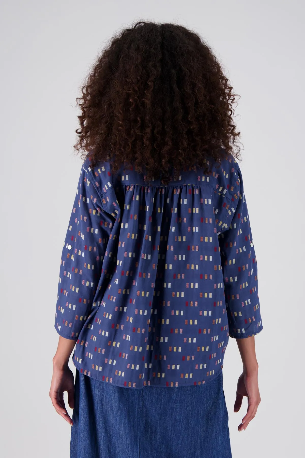 Telegraph Shirt Blue in Woven Cotton