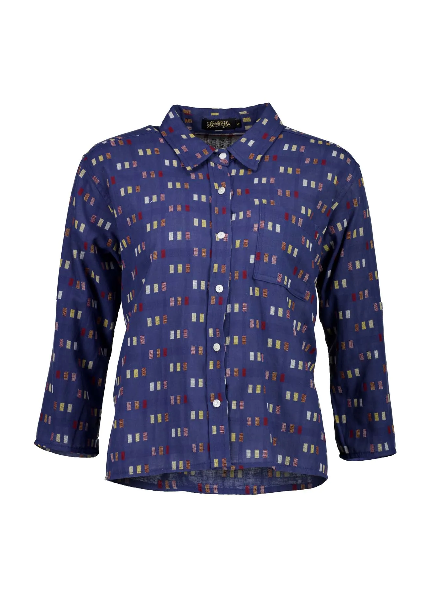Telegraph Shirt Blue in Woven Cotton