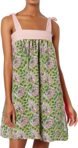 Women Floral Ruffle Hem Babydoll Dress Boho Flowy Tie Mini Dress Y2K Cute Print Short A Line Beach Sundress Streetwear