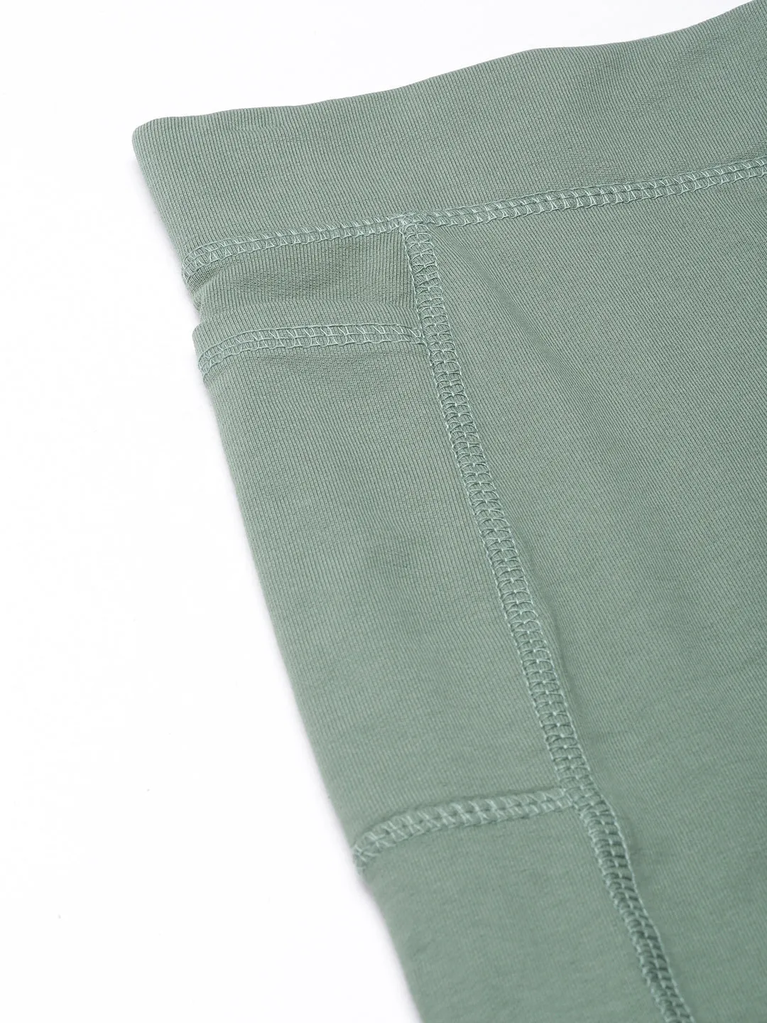 Women Green Slim-Fit Cotton Track Pant