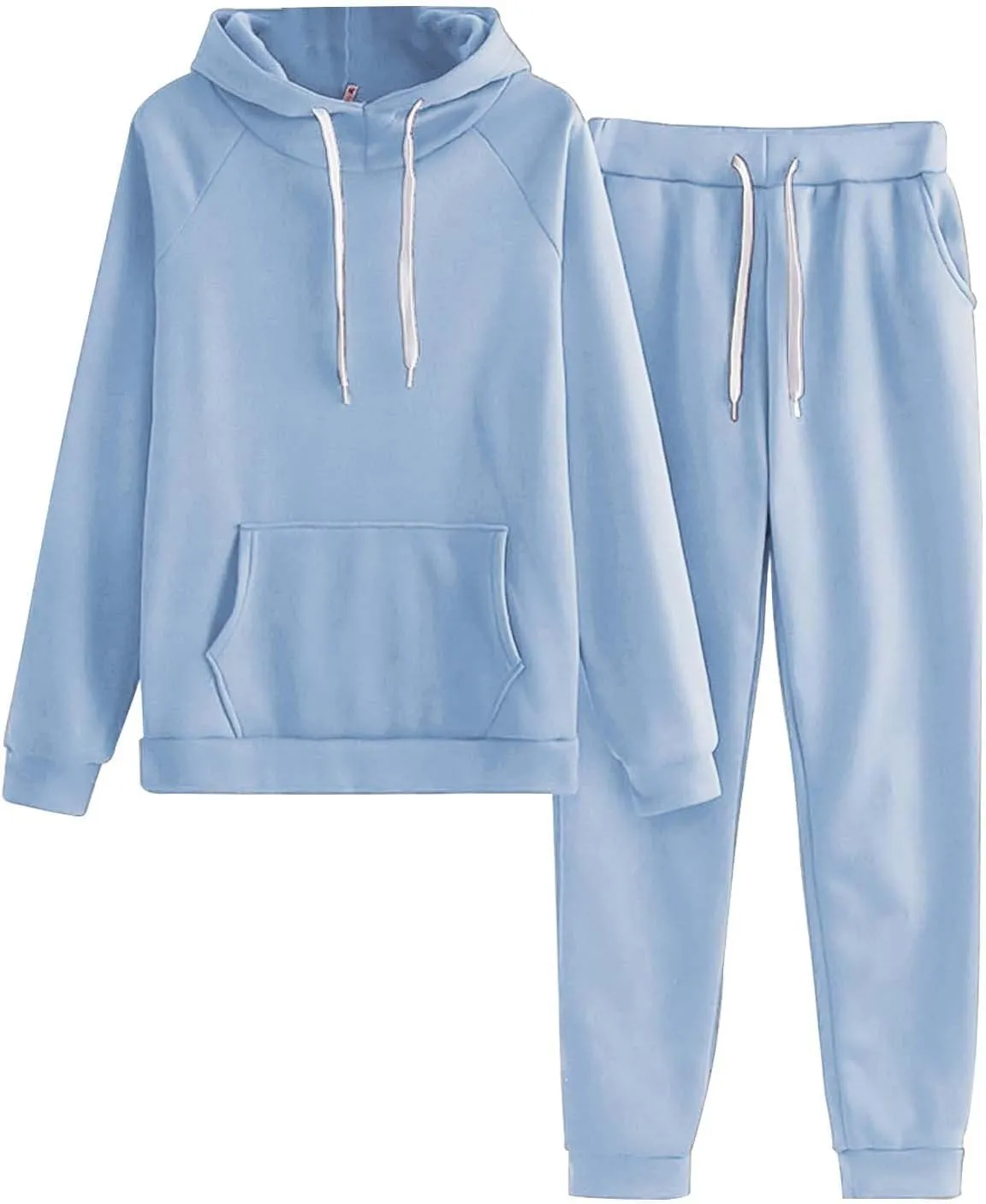 Women's 2 Piece Tracksuit Long Sleeve V Neck Trendy Casual Pullover Sweatshirt Joggers Sweatpants Tracksuit