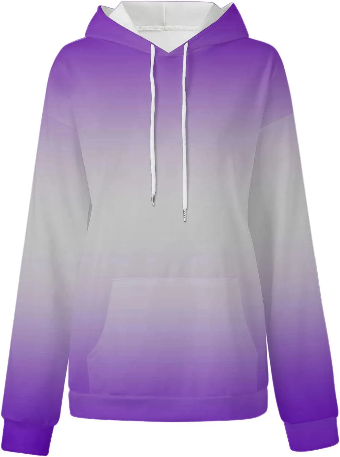 Womens Oversized Hoodies Tie Dye Gradient Hooded Sweatshirts Teen Girls Fall Long Sleeve Fleece Pullover Tops
