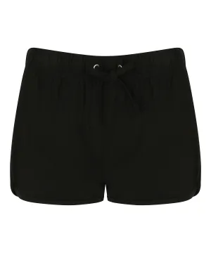 Womens retro shorts | Black/Black