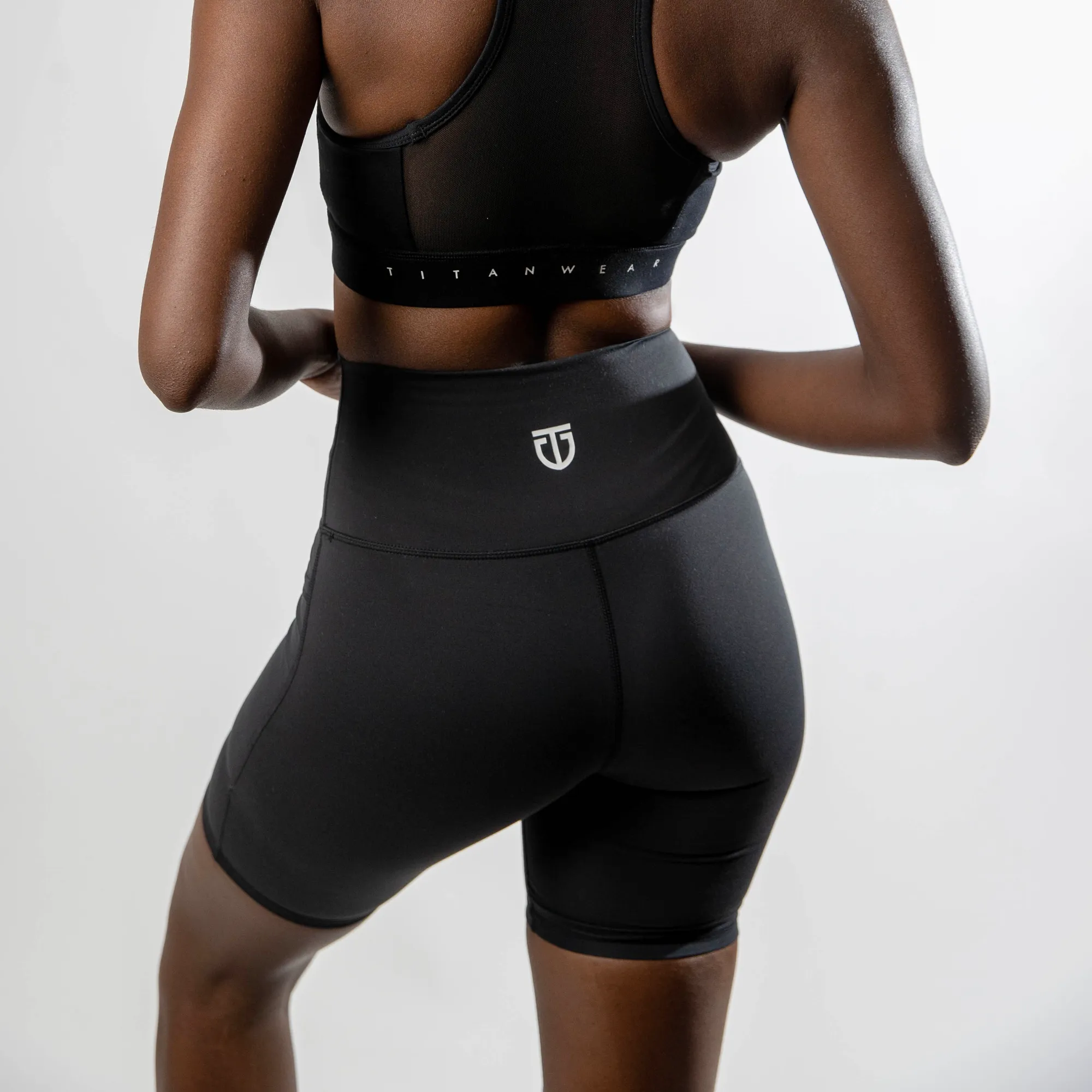 Women's Ultra High Waisted Biker Shorts - Black